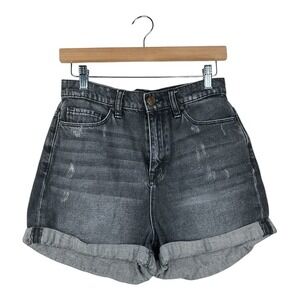 BDG Mom High‎ Rise Jean Shorts size 27 Black